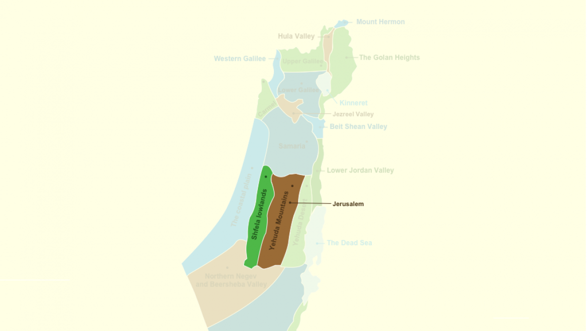 Sites & Regions in Jerusalem surrounding area & Yehuda Mountains