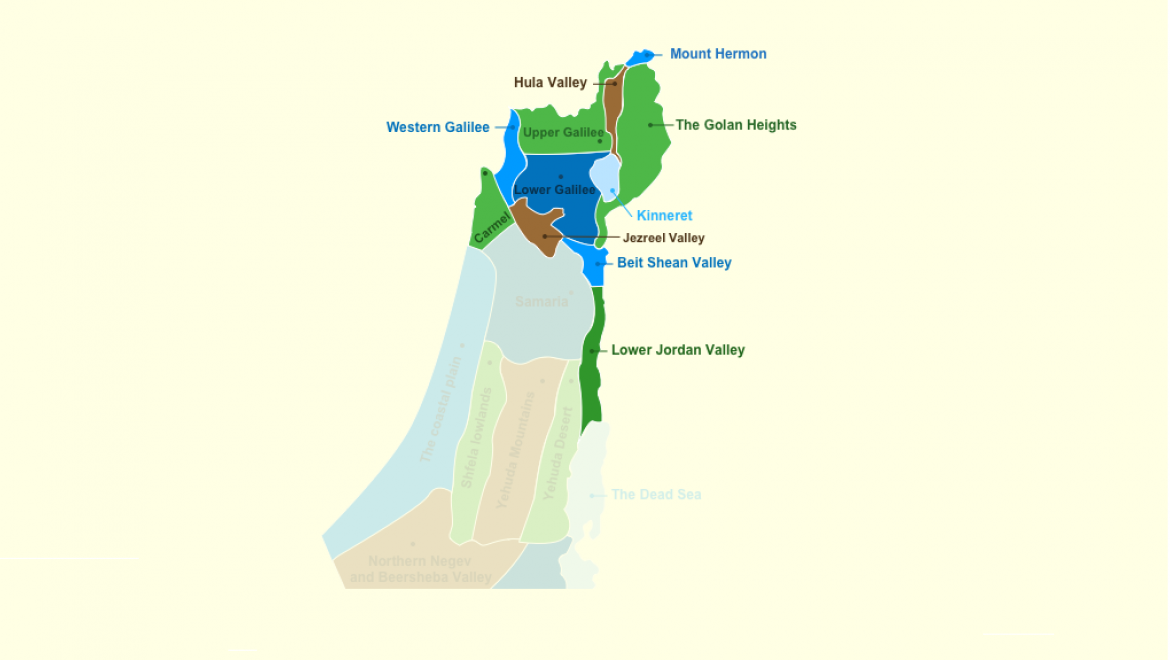 Sites & Regions in northern Israel