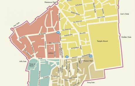 Maps of Each of the Four Quarters of the Old City